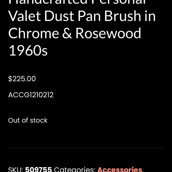 Mid century rosewood handled mini silverplated dustpan-broom set - Picture 9 of 9